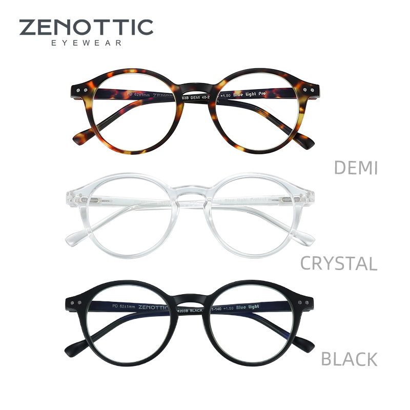 Zenottic anti luz azul bloqueando óculos de leitura feminino masculino anti-reflexo presbiópico computador óculos dioptria de +0 a +4.0