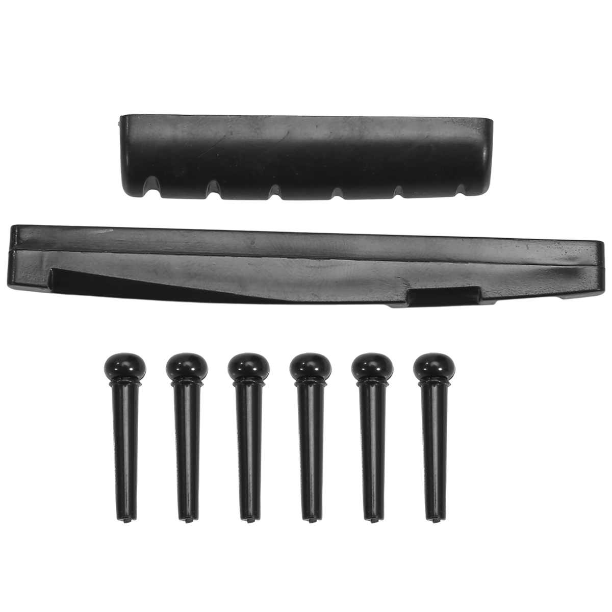 A71p 10 conjunto de pinos de cordas de guitarra, peças de reposição, pinos de ponte de guitarra acústica com ponte de guitarra, kits de porca de sela, ferramentas pretas