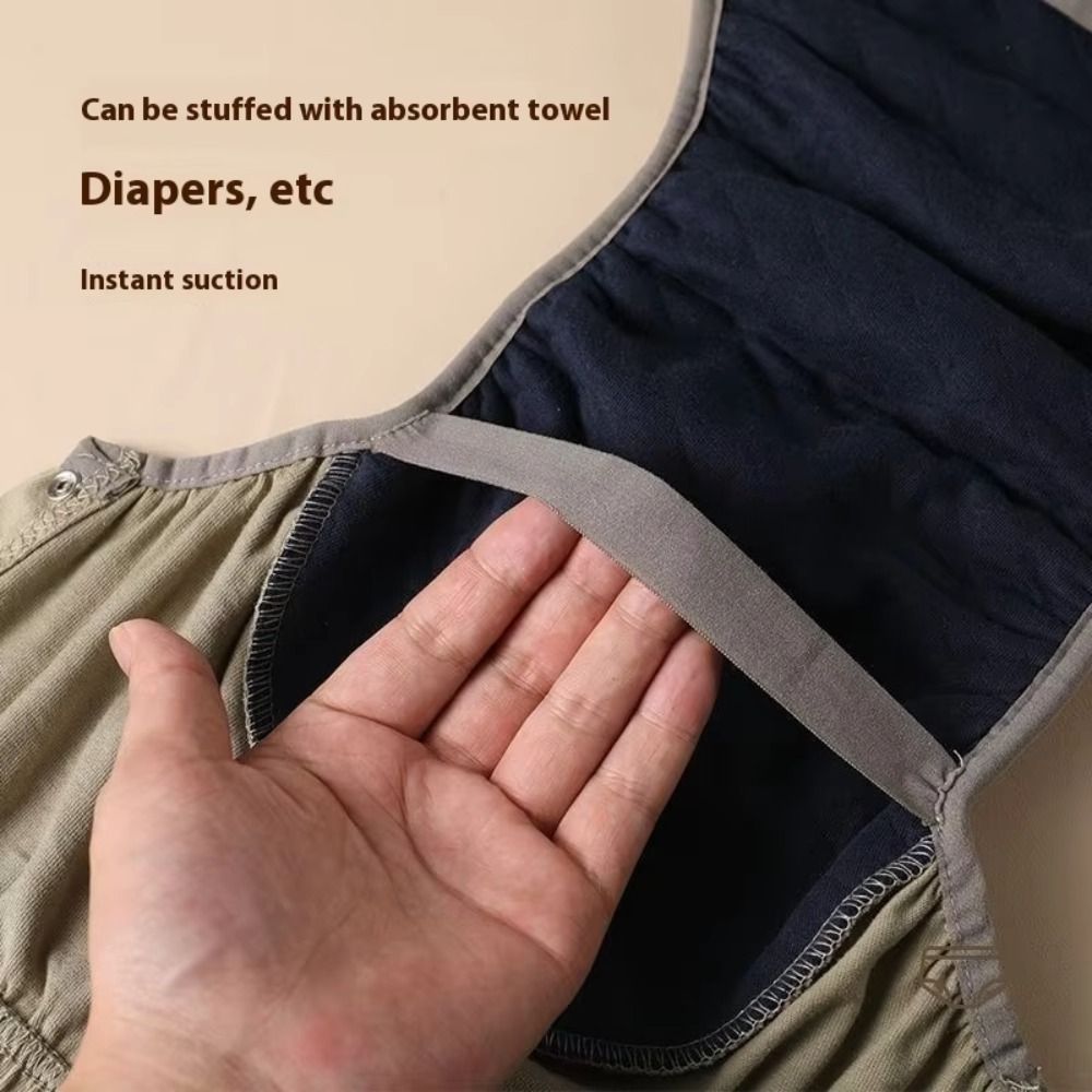 Antibacterial Graphene Adult Diaper Pants Anti-Side Leakage Skin-Friendly Washable Diaper Reusable Soft Incontinence Underwear