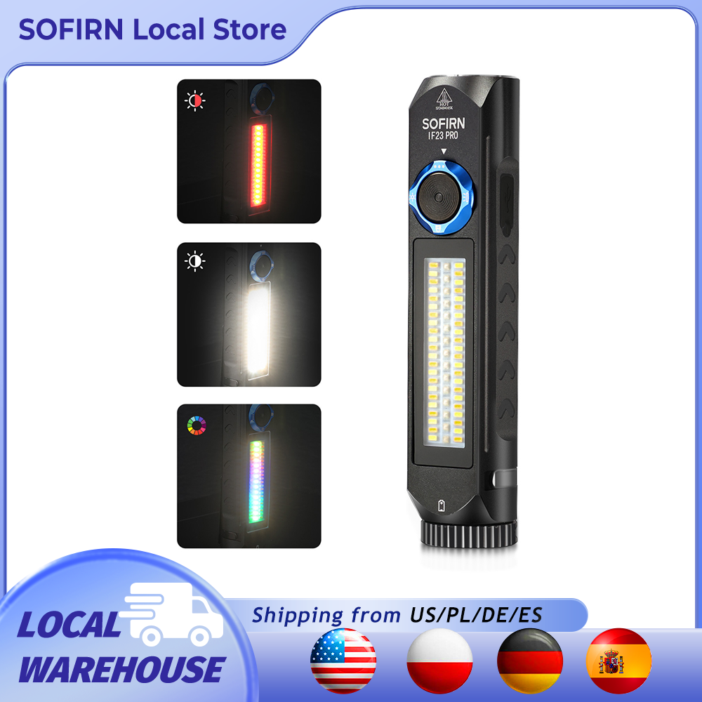 Sofirn IF23 PRO RGB-licht 5000lm XHP70B Krachtige LED-zaklamp 21700 5V 3A USB C oplaadbare zaklamp met magnetisch