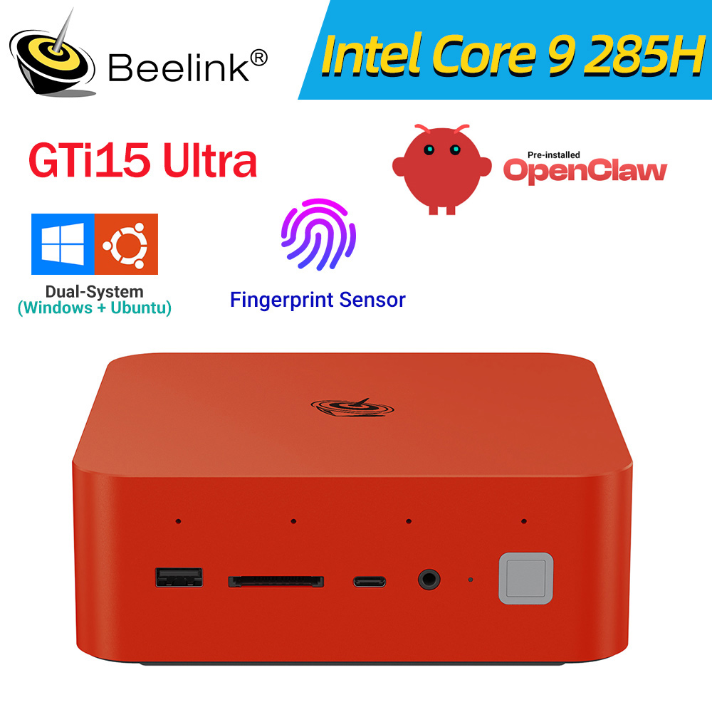 Мощный ИИ-ПК Beelink GTi14 GTi15 с Intel Ultra9 185H 285H, GTi13 i9 13900HK, 32 ГБ DDR5, 1 ТБ NVMe SSD, настольный мини-компьютер для игр