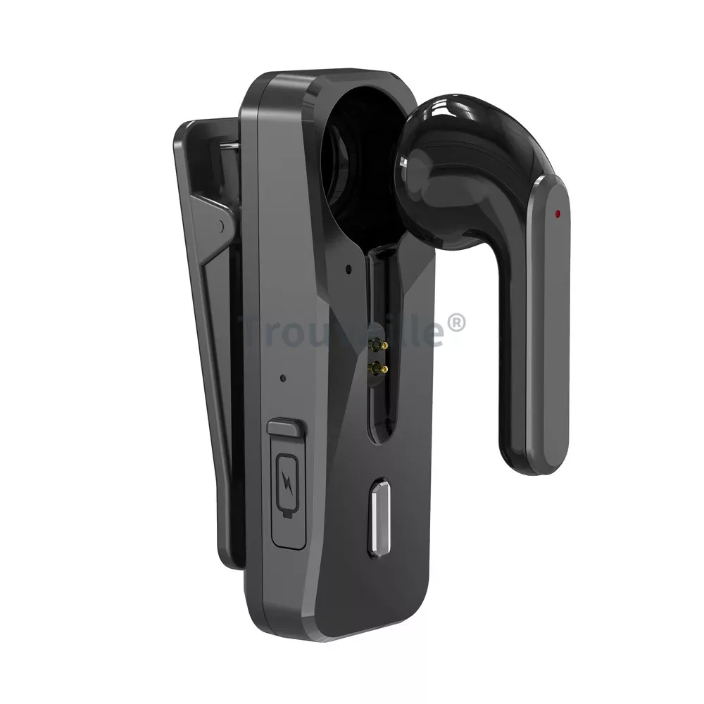 Col écouteurs pour une oreille Bluetooth 5.1 casque sans fil écouteur d'affaires avec micro casque en Lotus mains libres pour la conduite