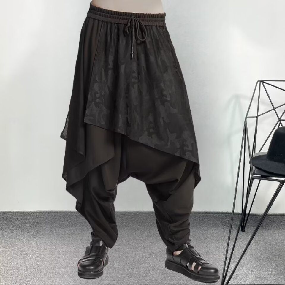 Pantaloni vintage Donna Uomo Culottes larghi neutri y2k Pantaloni gotici a gamba larga Gonna Nuovi pantaloni creativi giapponesi Harajuku oversize