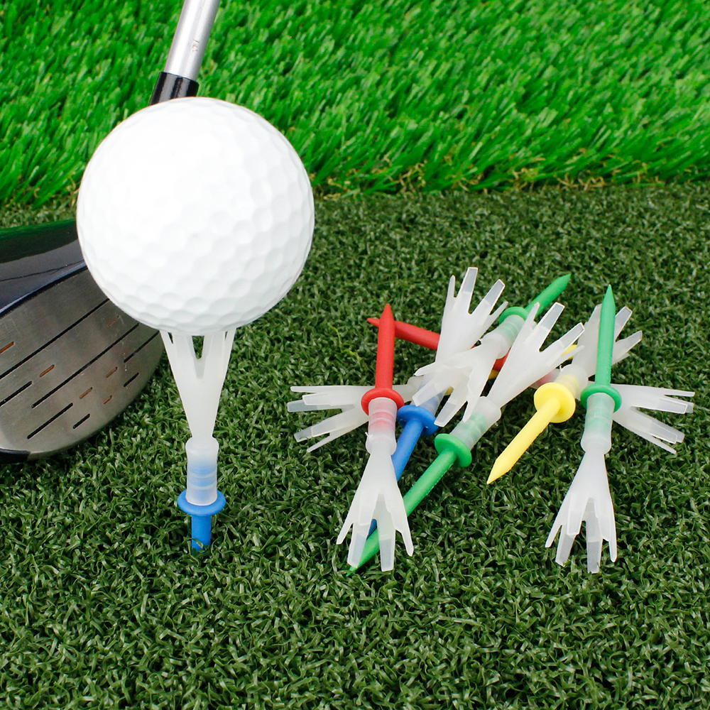 12Pcs Prong Golf Tees Plastic 70 83MM Less Friction Supplies