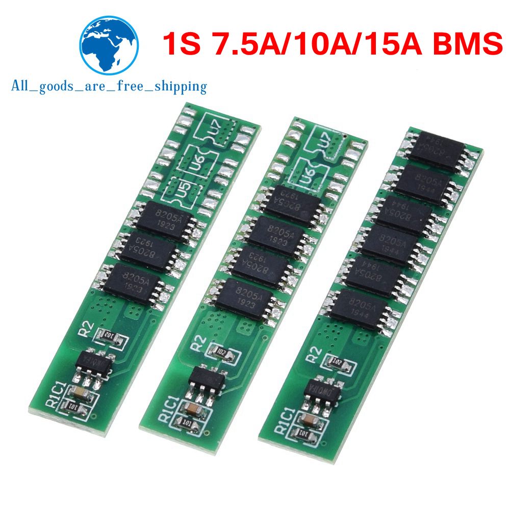 TZT 1S 7,5A 10A 15A 3,7 В литий-ионный 3 4 6MOS BMS PCM плата защиты аккумулятора PCM для литиевой батареи 18650 Lion