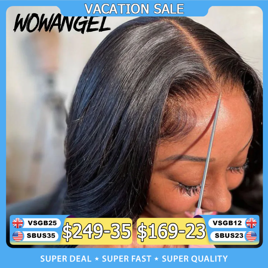Wowangel 13x6 Full Lace Frontal Wig HD Lace Frontal Wigs Body Wave Human Hair Wigs 250% HD Lace Closure Wigs Melt Skins Glueless