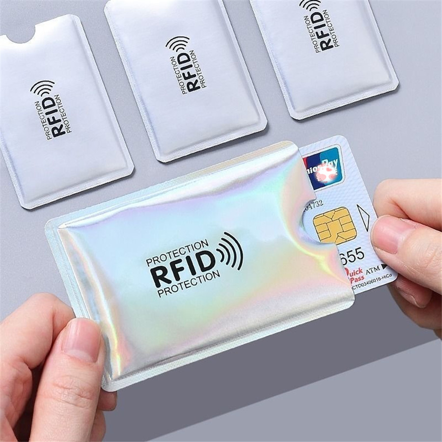 RFID aluminium Foil anti-maling memindai Bank ID kartu lengan kreatif anti-degaussing kartu pemegang kartu Bank kartu ID melindungi