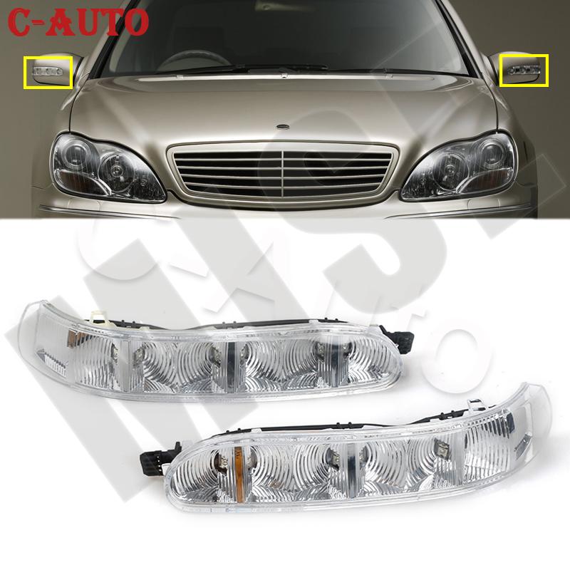 ไฟแสดงสถานะกระจกรถยนต์หลอดไฟ LED แหล่งกำเนิดสัญญาณไฟเลี้ยวสำหรับ Mercedes-Benz CL W220คลาส/215 2003-2006