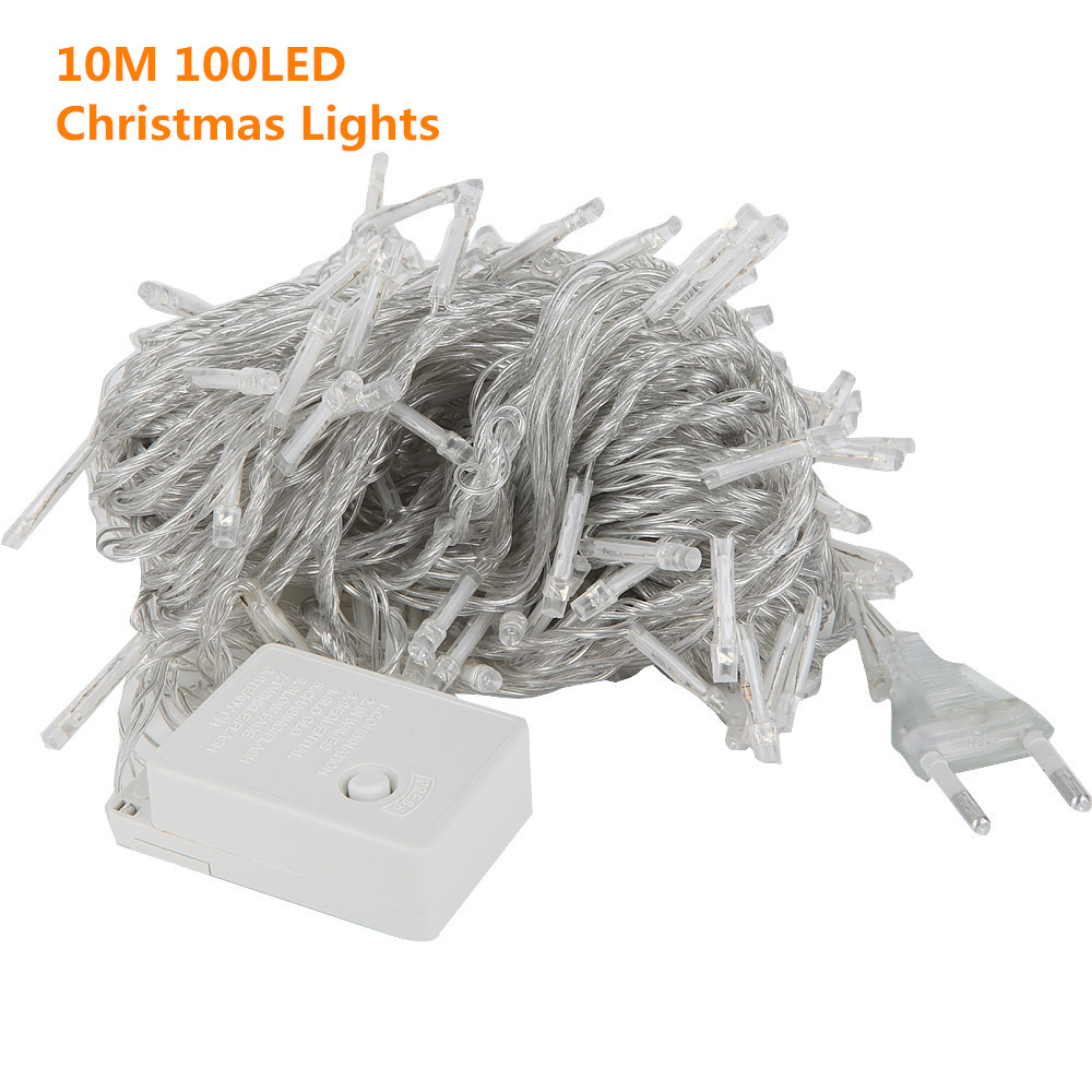 Guirlande lumineuse Led 10M 100M, arbre de noël, chaîne lumineuse féerique, étanche, maison, jardin, fête de mariage, décoration de vacances en plein air