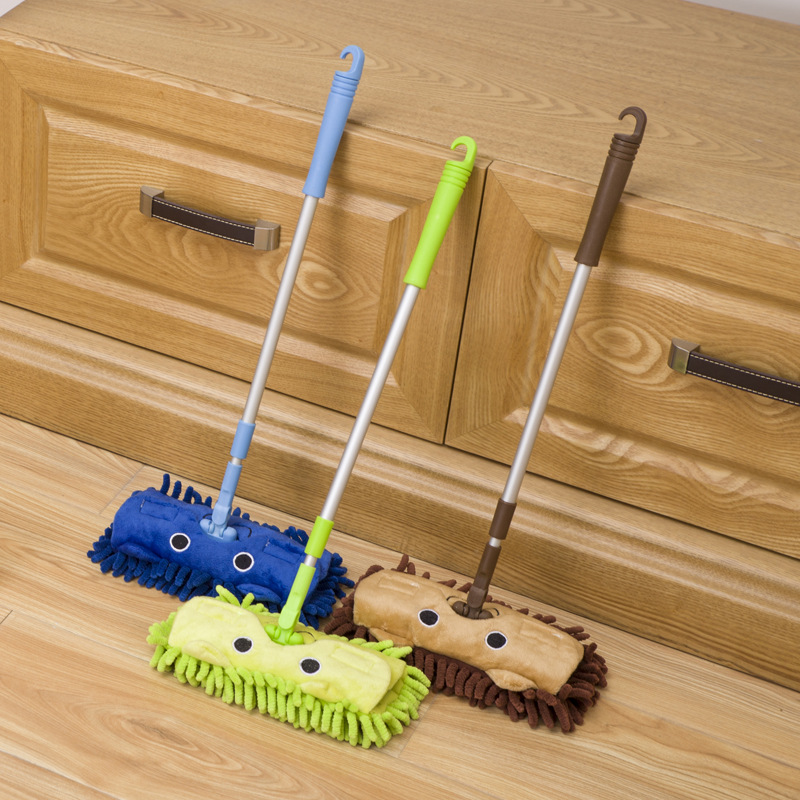 เด็กยืดเครื่องมือทําความสะอาดพื้น Mop ไม้กวาด Dustpan Play-house ของเล่นของขวัญเด็ก MINI Sweeping House ทําความสะอาดของเล่น