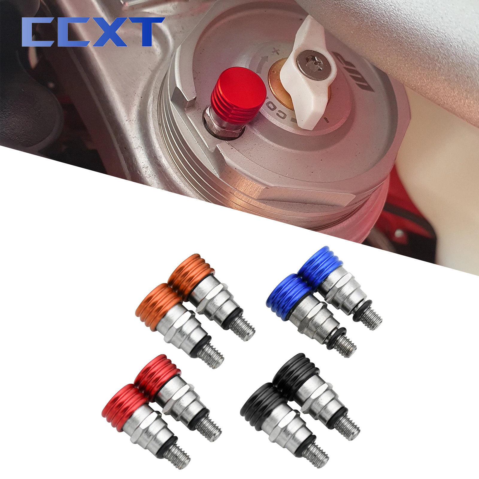 Válvulas de sangrador de ar para garfo de motocicleta m4x0.7, para ktm sx sxf exc excf xc xcf xcw xcfw 85-500 2005-2019, peças universais para motocross