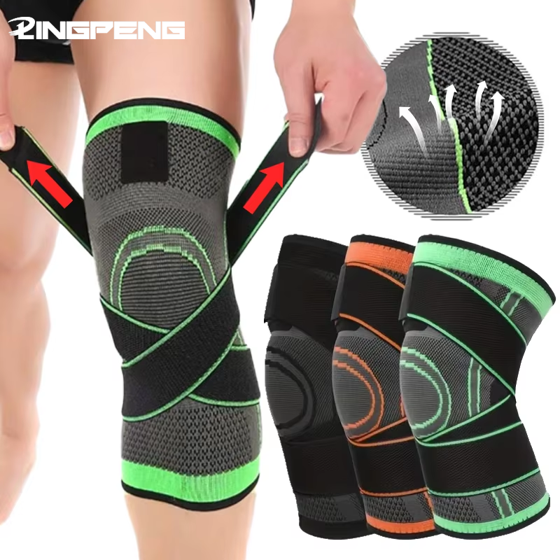 Rodillera deportiva ajustable para aliviar el dolor de rodilla, soporte estabilizador de rótula para senderismo, fútbol, baloncesto, correr, deporte, 1 Uds.