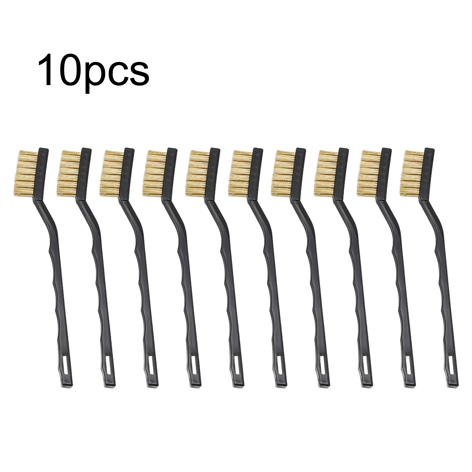 10 Uds. Cepillo para eliminar óxido de 7 pulgadas, limpieza de latón, pulido, cepillos de Metal, alambre de latón, alambre de acero, cepillo de nailon, herramientas de limpieza, Kits para el hogar