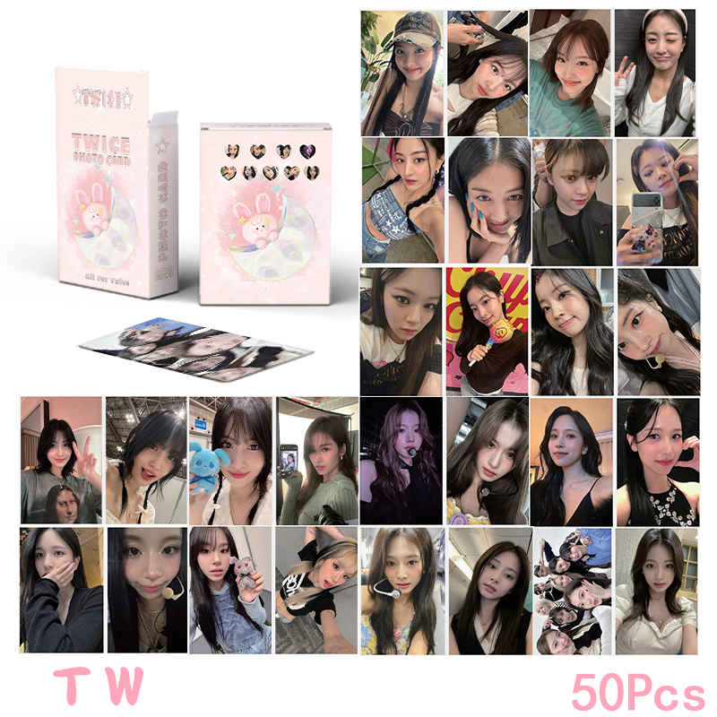 50 шт./компл. KPOP TWICENew альбом лазерная карта ЛОМО карты AEYOUNG DAHYUN JIHYO MOMO NAYEON коллекция для девочек подарочная открытка фотокарта
