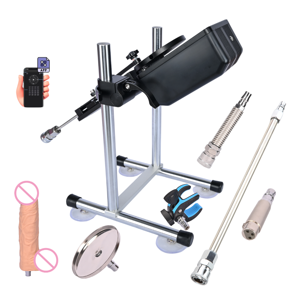 ROUGH BEAST A6 70W Sex Machine, machine de masturbation silencieuse réglable à 180 degrés, machine d'amour automatique, contrôle sans fil/par application
