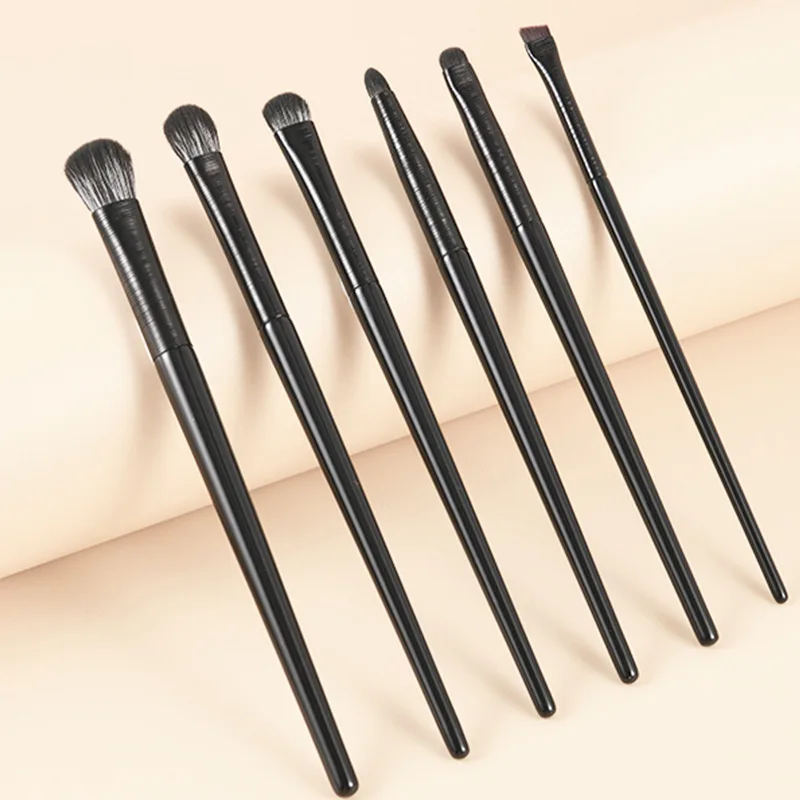 Conjunto de pincéis de maquiagem natural para os olhos, pincel para sombra, contorno de sobrancelha, delineador, olhos femininos, mistura cosmética, detalhes, ferramentas de maquiagem