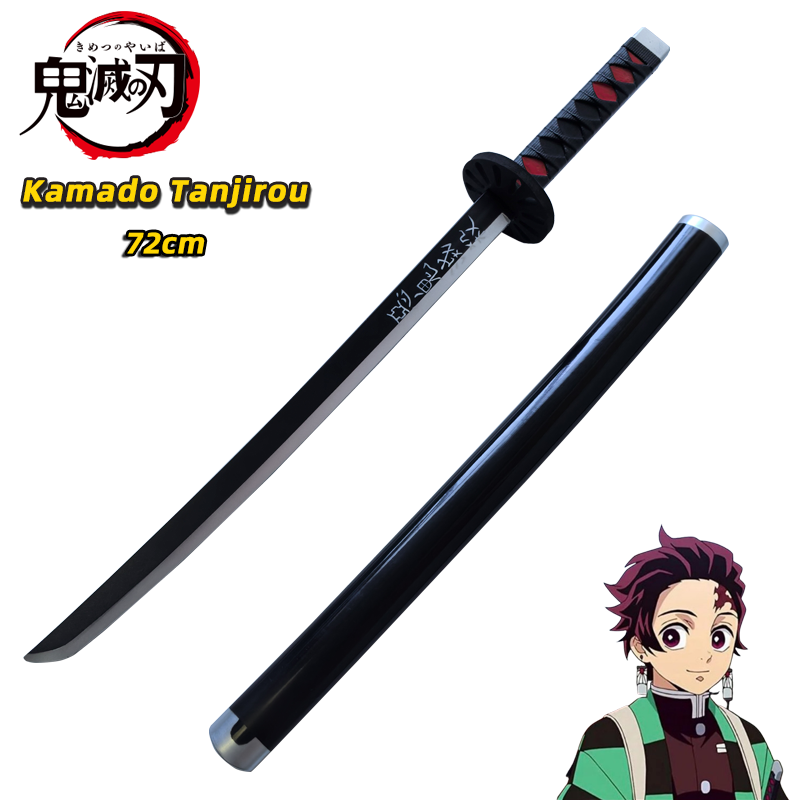Katana Originale Demon Slayer Assemblata, Spada Anime per Cosplay, Arancione, Tomioka Giyuu Kamado Tanjirou, Spade 72cm