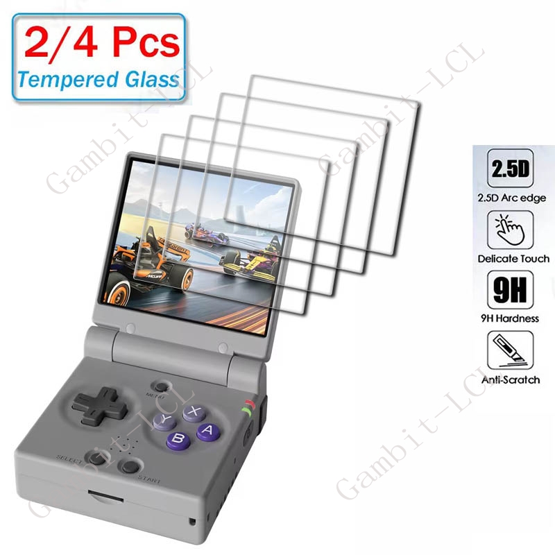 2/4PCS Para MIYOO Mini Flip 2.8'' Película Protetora de Vidro Temperado para Console de Jogos Portátil Retro MiniFlip