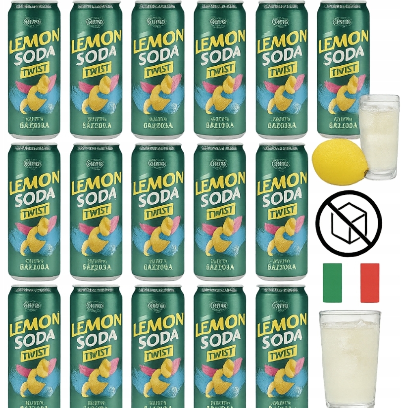 Soda Twist senza zucchero 330ml X24-Soda al limone