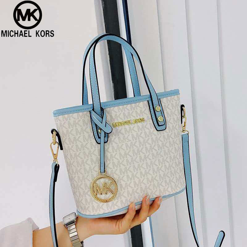 Michael Kors Ole Jet Set 2026 New Bag Lightweight Luxury Travel Extra Small PVC Print with Leather Women's Handheld Crossbody To