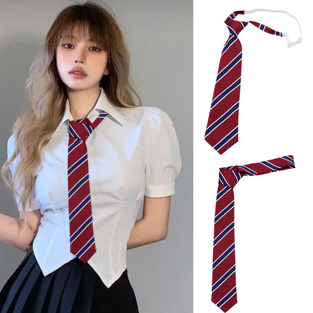 Vrouwen Mannen Streep Tie Retro Jacquard Hals Slanke Stropdas Jk Koreaanse College Stijl Eenvoudige All-Match Trendy Accessoires dagelijkse Slijtage