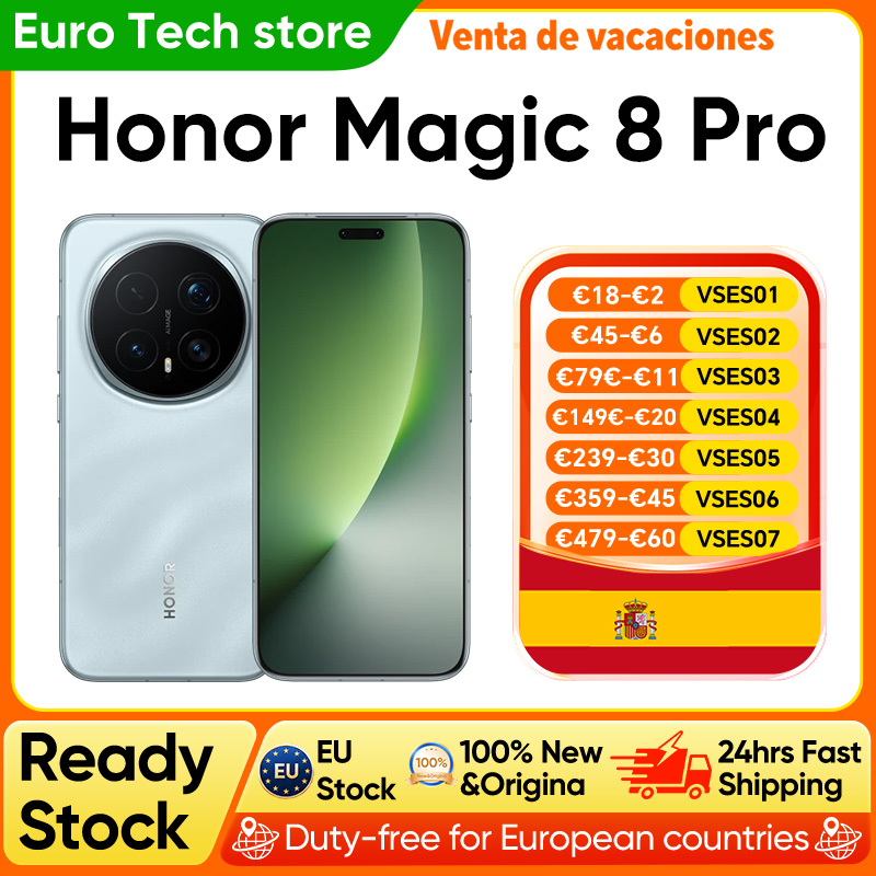 Versão da UE do Smartphone Honor Magic 8 Pro 5G, Snapdragon 8 Elite Gen 5, 200MP AIMAGE, 6270mAh, 100W, 6.71'' OLED, NFC, eSIM HONOR