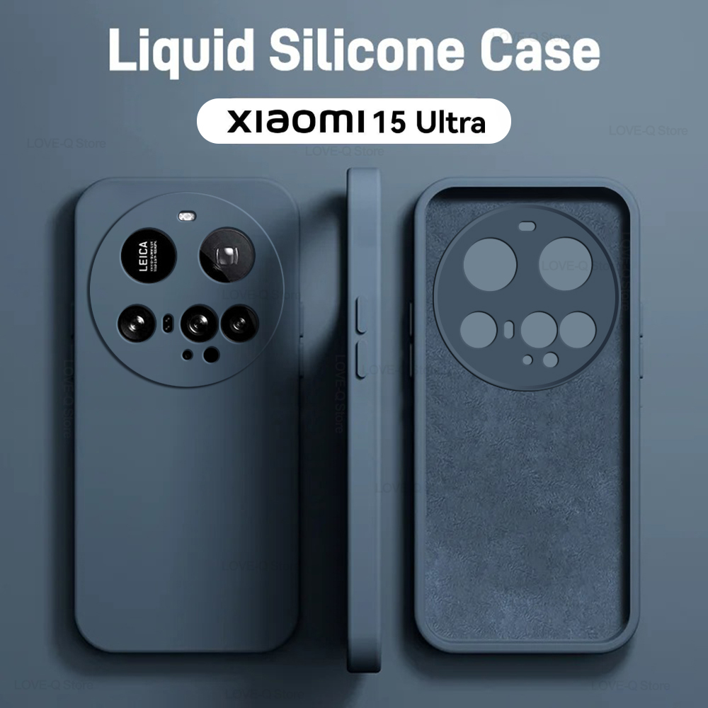 Per Xiaomi 15 Ultra Custodia protettiva per obiettivo fotocamera in silicone liquido Custodie per telefoni per Xiaomi Mi 15 Ultra Mi15 Ultra Pro Cover posteriore morbida