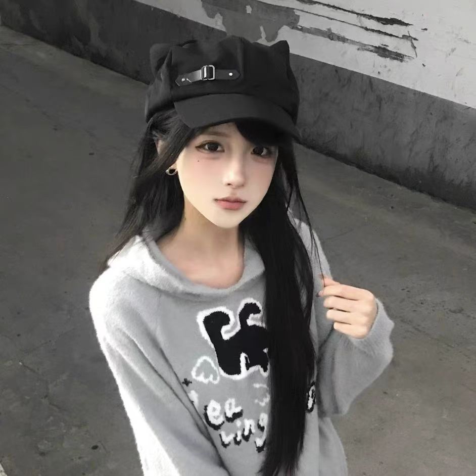 2025 new Y2K hats for girl new Hot Girl New Kitty Ears Cowboy Baseball Hat cute Hip Hop Cap Caps for women Baseball Cap