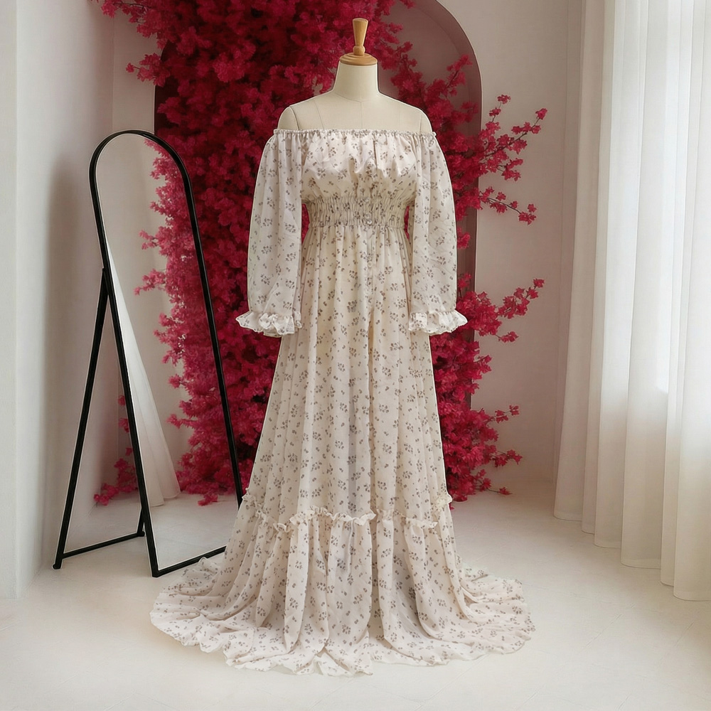 Robe de maternité plissée en mousseline pour séance photo, robe courte sexy à épaules dénudées pour femmes enceintes, robes de baby shower
