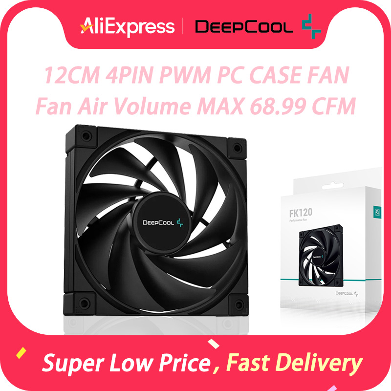 Deepcool FK120 120MM PBT Material Computer Case Fan Low Noise DC 12V 1850RPM Max Air Volume 68.99CFM CPU Heatsink Fan For Gamer