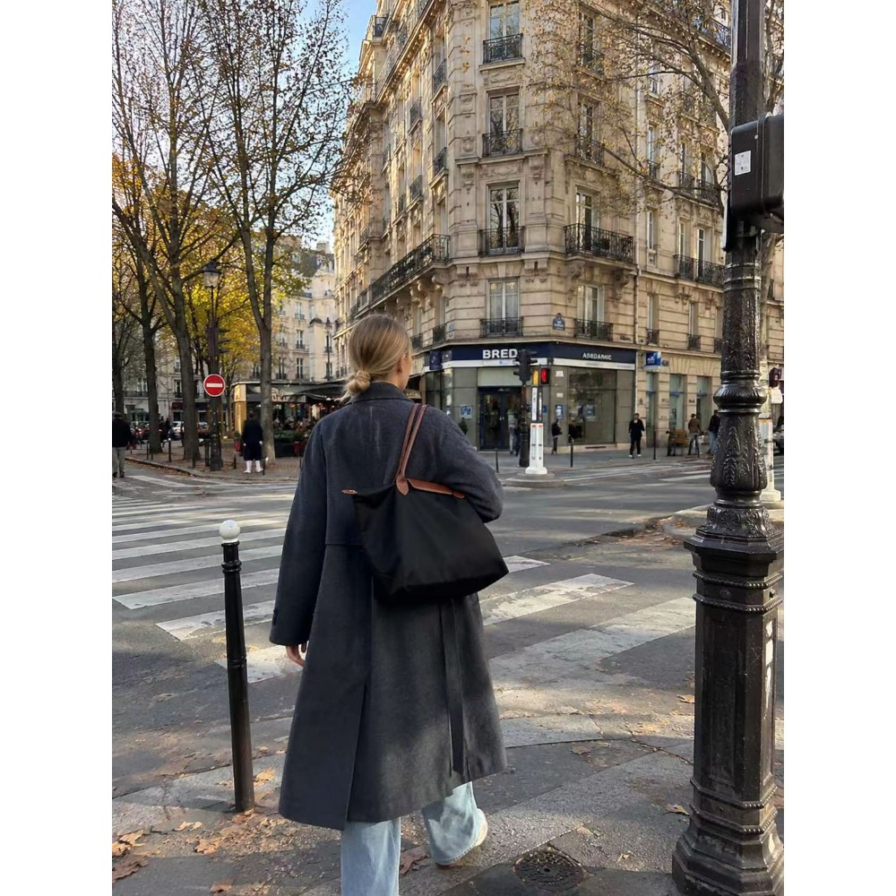 Bolso de mano estilo Y2K, plegable, clásico, ecológico, de nailon, moderno y de gran capacidad.