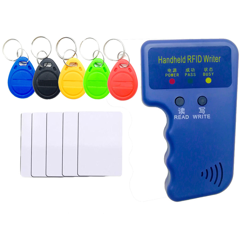 Lector de tarjetas RFID portátil, copiadora, escritor, duplicador, programador, copia de tarjeta de identificación, EM4305, T5577, etiquetas grabables, 125Khz