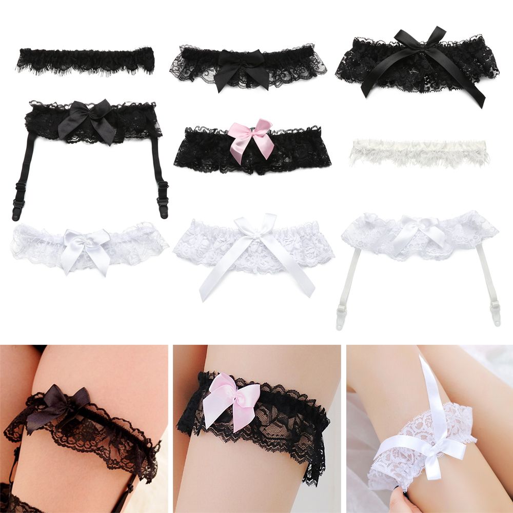 Elastic Bowknot Lace Garter Belt para Noiva, Leg Ring, Casamento Lingerie, Cosplay Party Accessories, Sexy Fashion