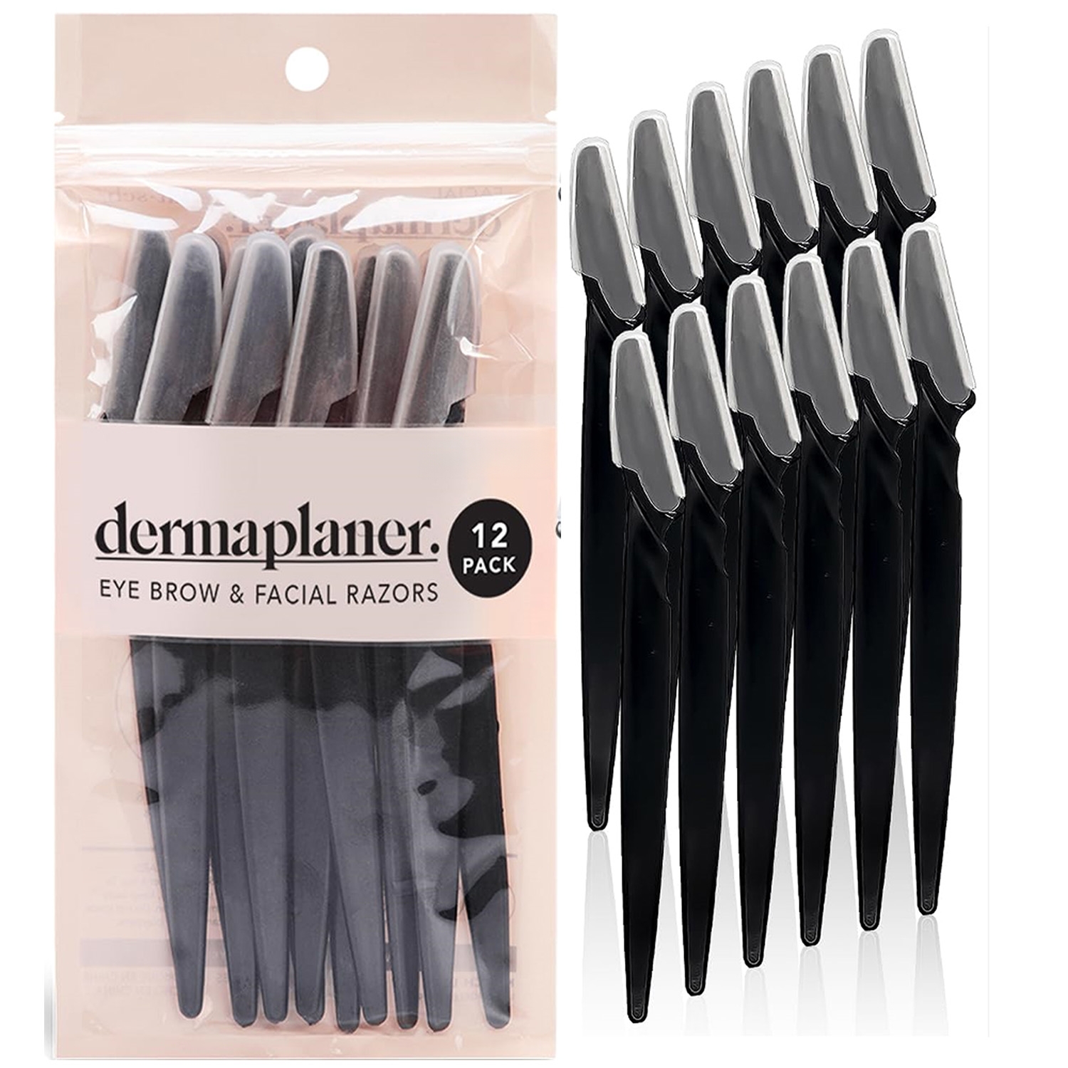 12/6PCS Lady shaver – Afeitadora facial para mujeres y hombres – Recortador de cejas, afeitadora y herramienta para el cuidado de la piel