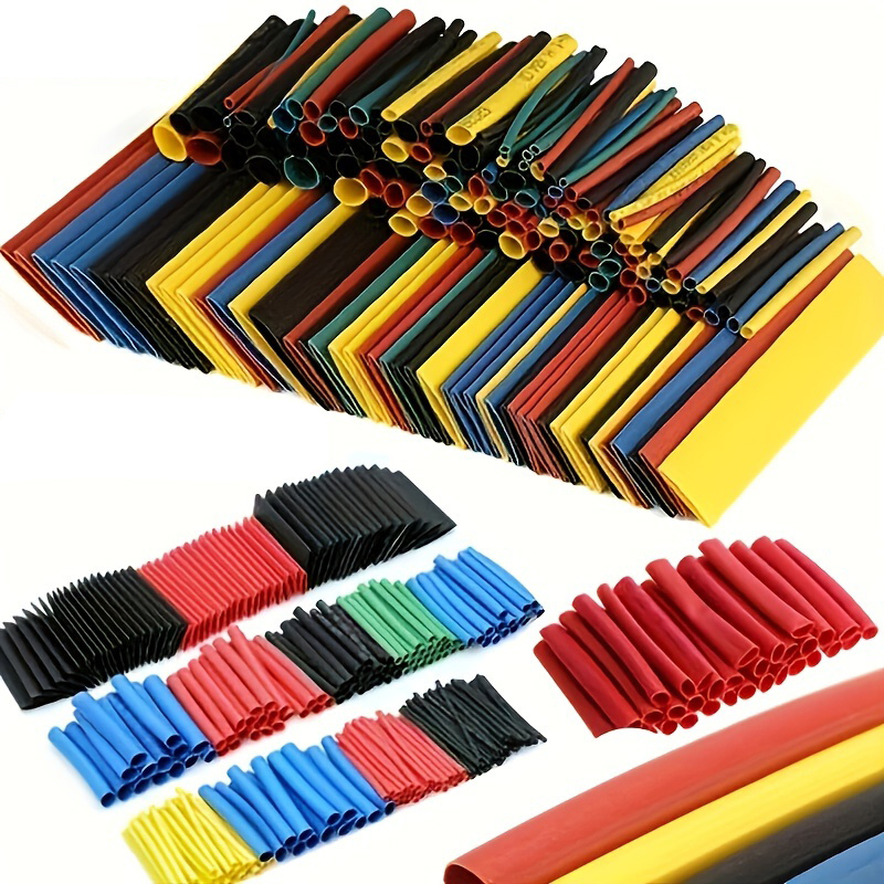 164/328/560/580pcs Tubo termorretrátil encolhível 2:1 Tubo de poliolefina manga envoltório conjunto de fio multicolorido