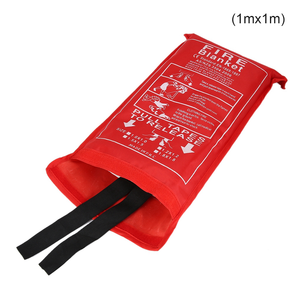 Couverture de sécurité incendie en fibre de verre, résistante à la chaleur, ignifuge, pour cuisine, camping, cheminée, barbecue, voiture, sauvetage d'urgence