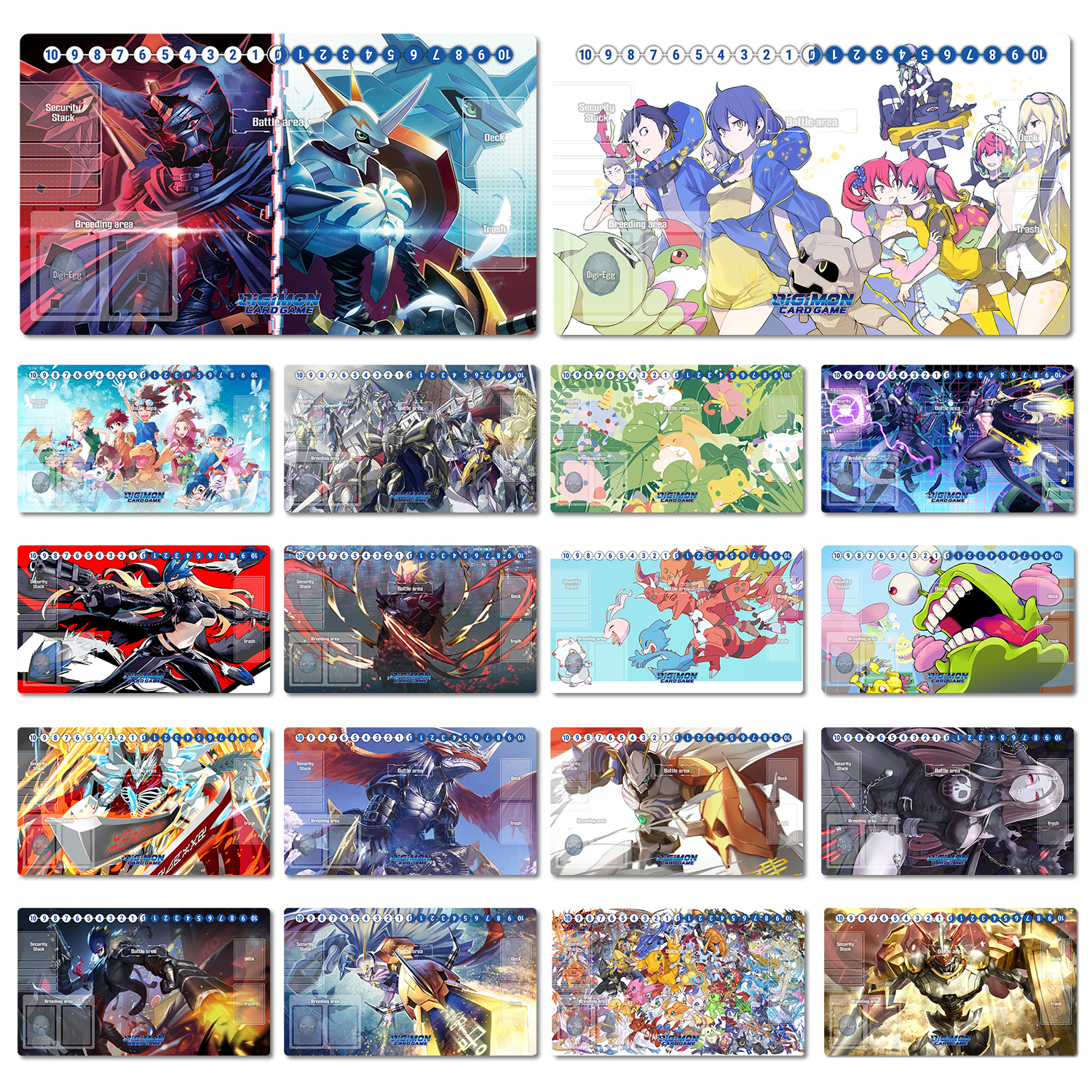 Digimon Speelmat Omnimon Lady Devimon Beelzemon Imperialdramon Bordspel Mat TCG CCG Trading Card Game Mat Anime Muismat & Tas