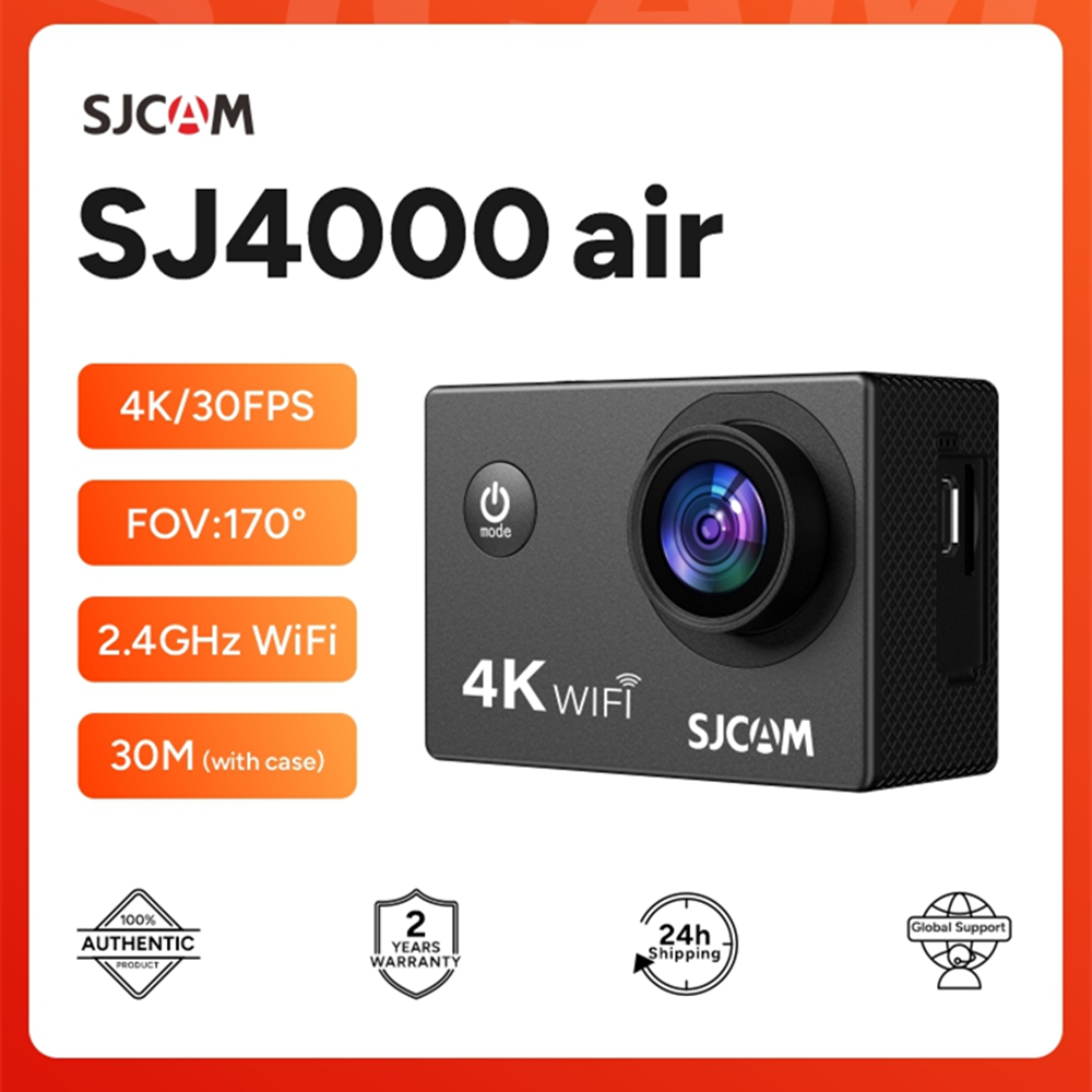 SJCAM กล้อง Action Camera กล้อง Action Camera ทางอากาศใน SJ4000พร้อมวิดีโอ4K 30M กันน้ำ2.4G WiFi กล้องเพื่อการกีฬากล้องเพื่อการกีฬาจักรยานยนต์จักรยาน