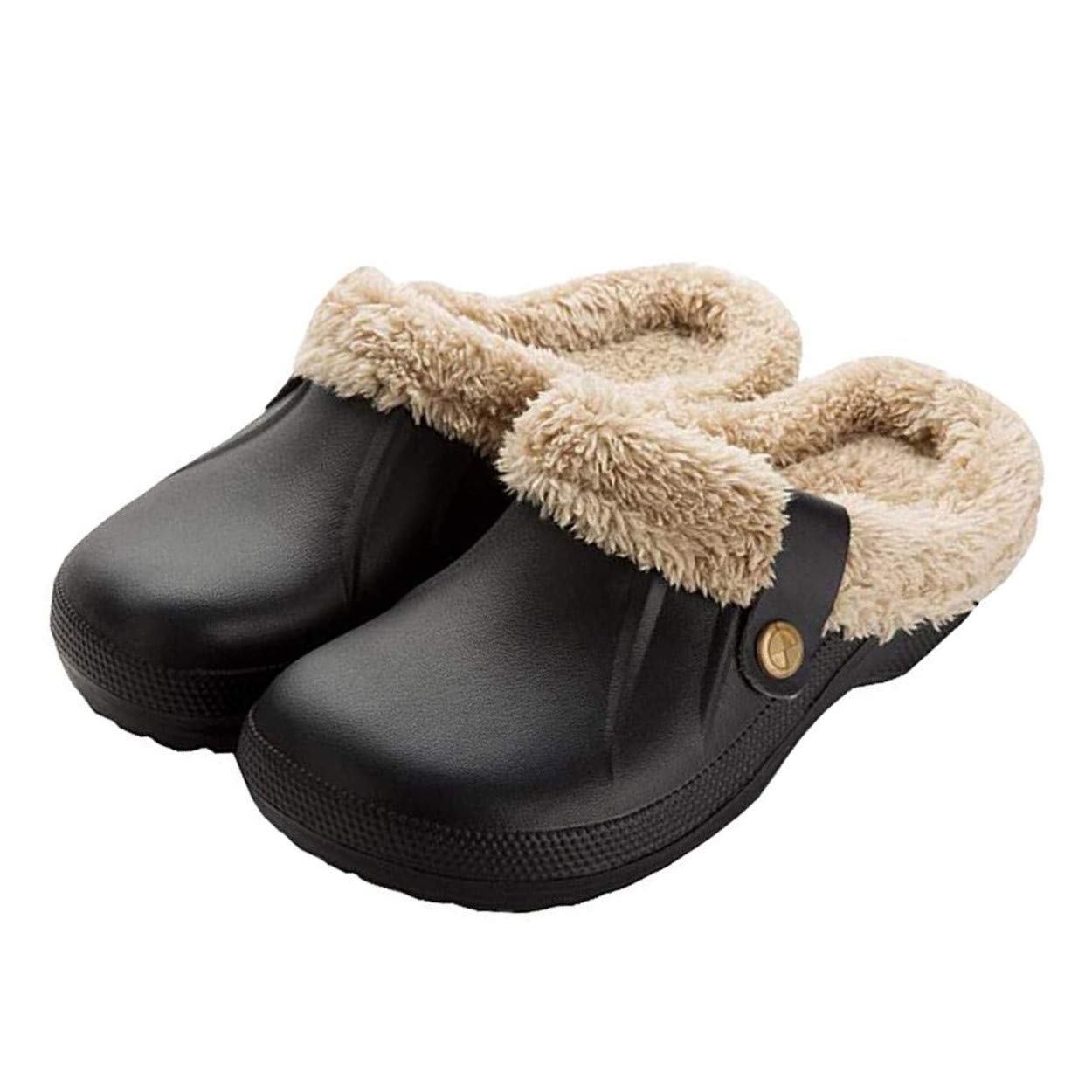 Kidmi damskie chodaki futrzane kapcie moda rozmyte męskie buty ogrodowe zewnętrzne wodoodporne buty domowe zimowe przeciwpoślizgowe męskie buty robocze