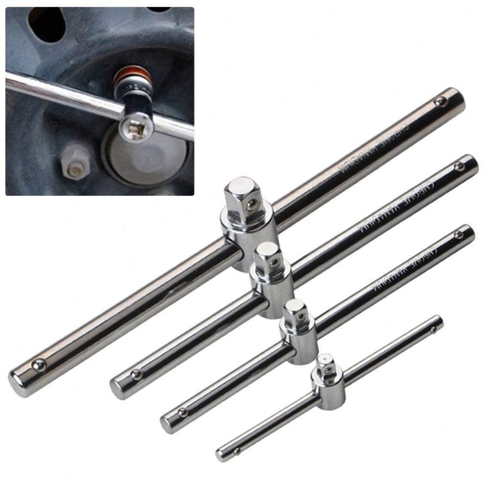 1Pcs 1/4" 3/8" 1/2" Drive Socket Wrench Extension Sliding T Bar Sliding Rod Sleeve Auto Repair Tools Lengthened Sliding Rod