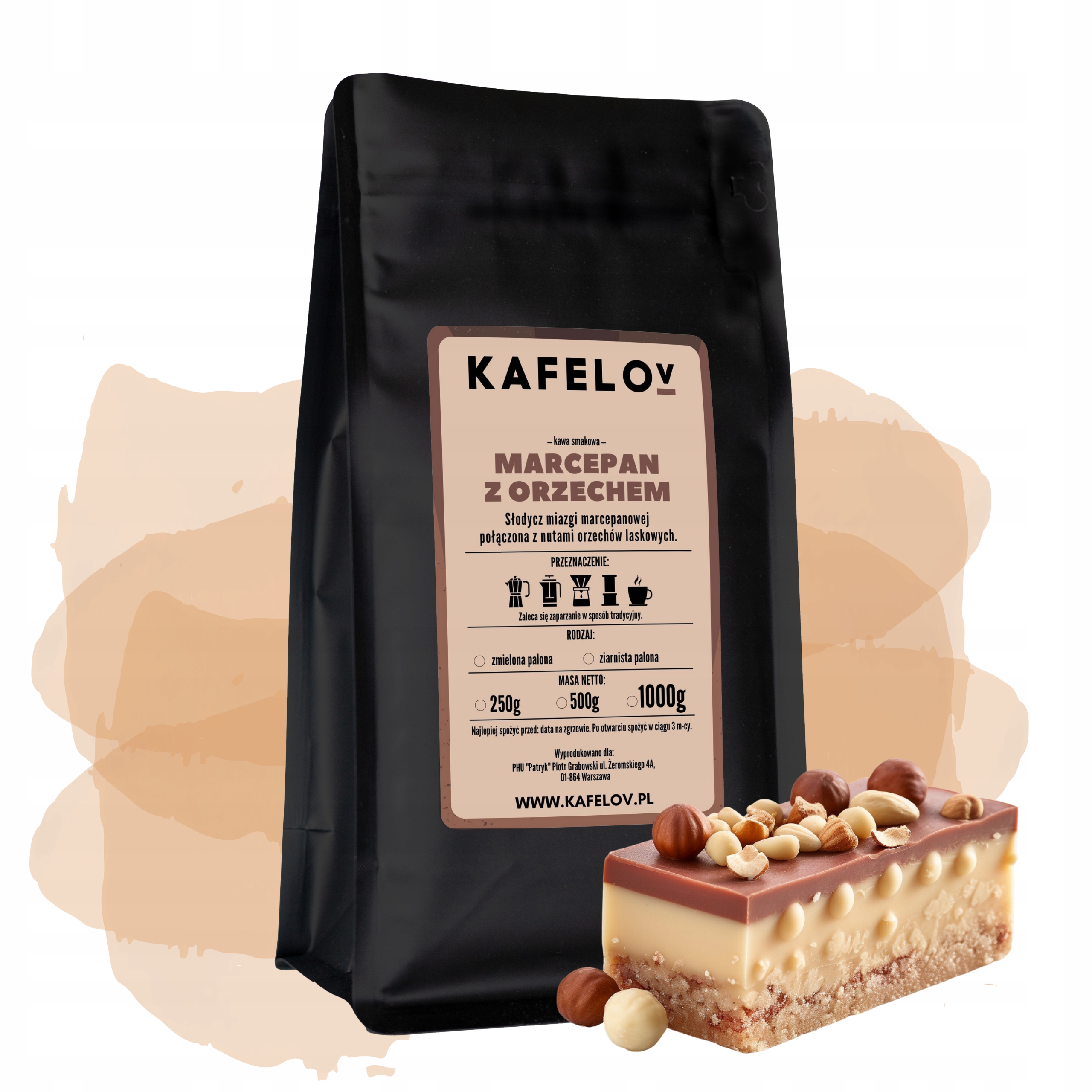 Kafelov MARCEPAN NUT Kaffee 500g Getreide