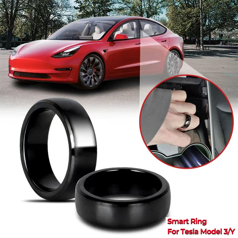 Inteligentny brelok do kluczy NFC Wodoodporny ceramiczny pierścień Wymień brelok do kluczy samochodowych wykonany z oryginalnych chipów kartowych dla Tesla Model 3 Model Y