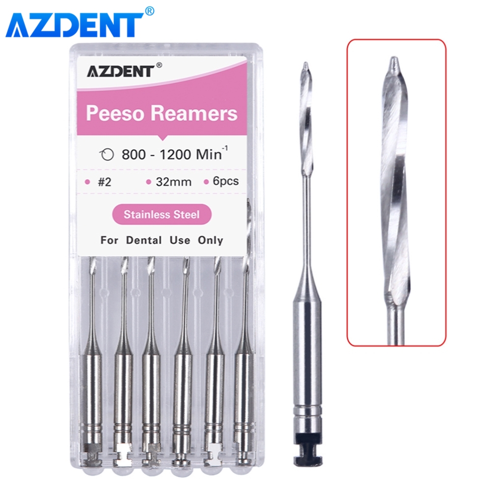 AZDENT ทันตกรรม Endodontic เจาะ Gates Glidden Peeso Reamers โรตารี่วางผู้ให้บริการ 32 มม./25 มม.เครื่องยนต์ใช้สแตนเลส Endo ไฟล์