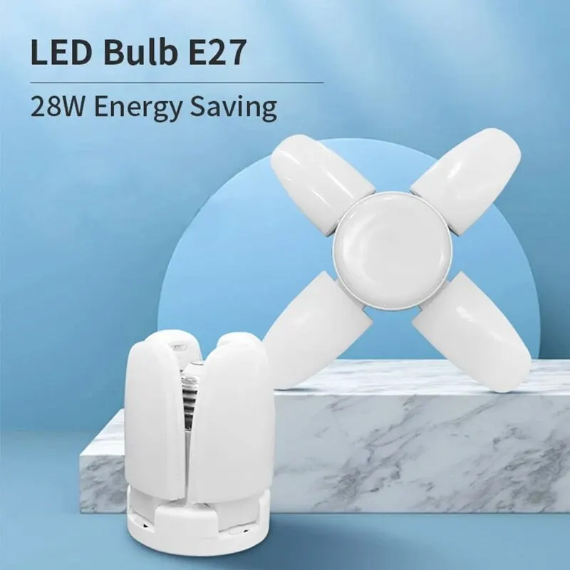 GGbingo 扇形折りたたみ式 LED 電球 40 電球変形家庭用倉庫やガレージに適した温白色光