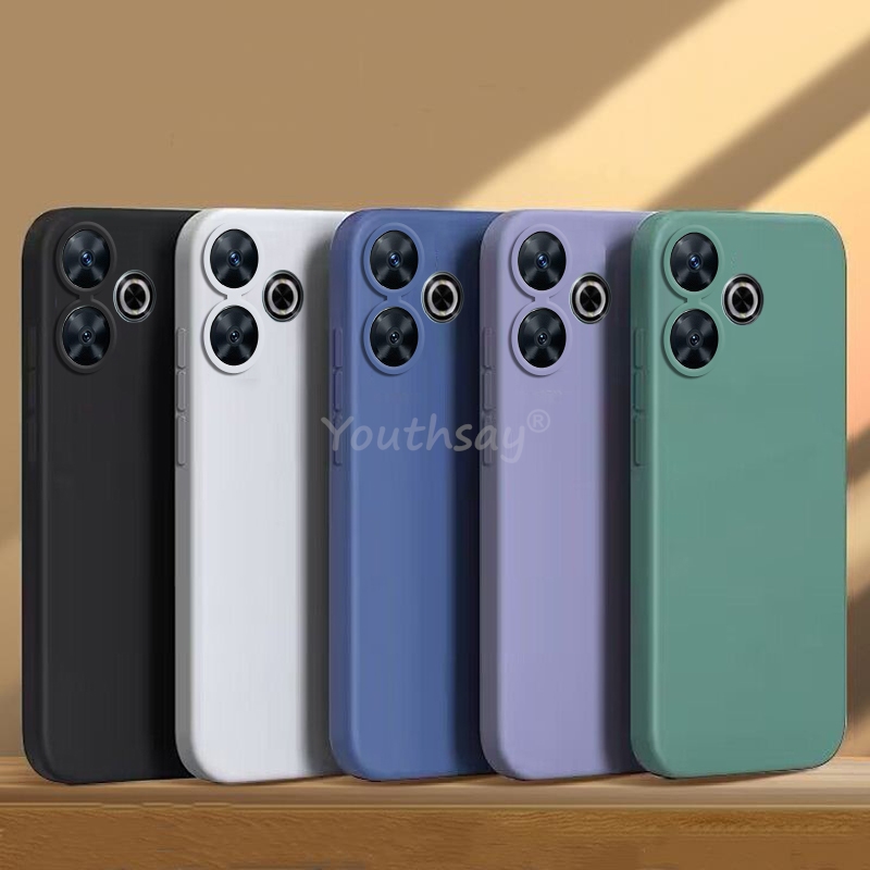 Per Xiaomi Redmi 13 Custodia Redmi 13 Cover Silicone liquido Pianura TPU Anti-goccia opaca Custodia protettiva per telefono Redmi 13 4g Custodia