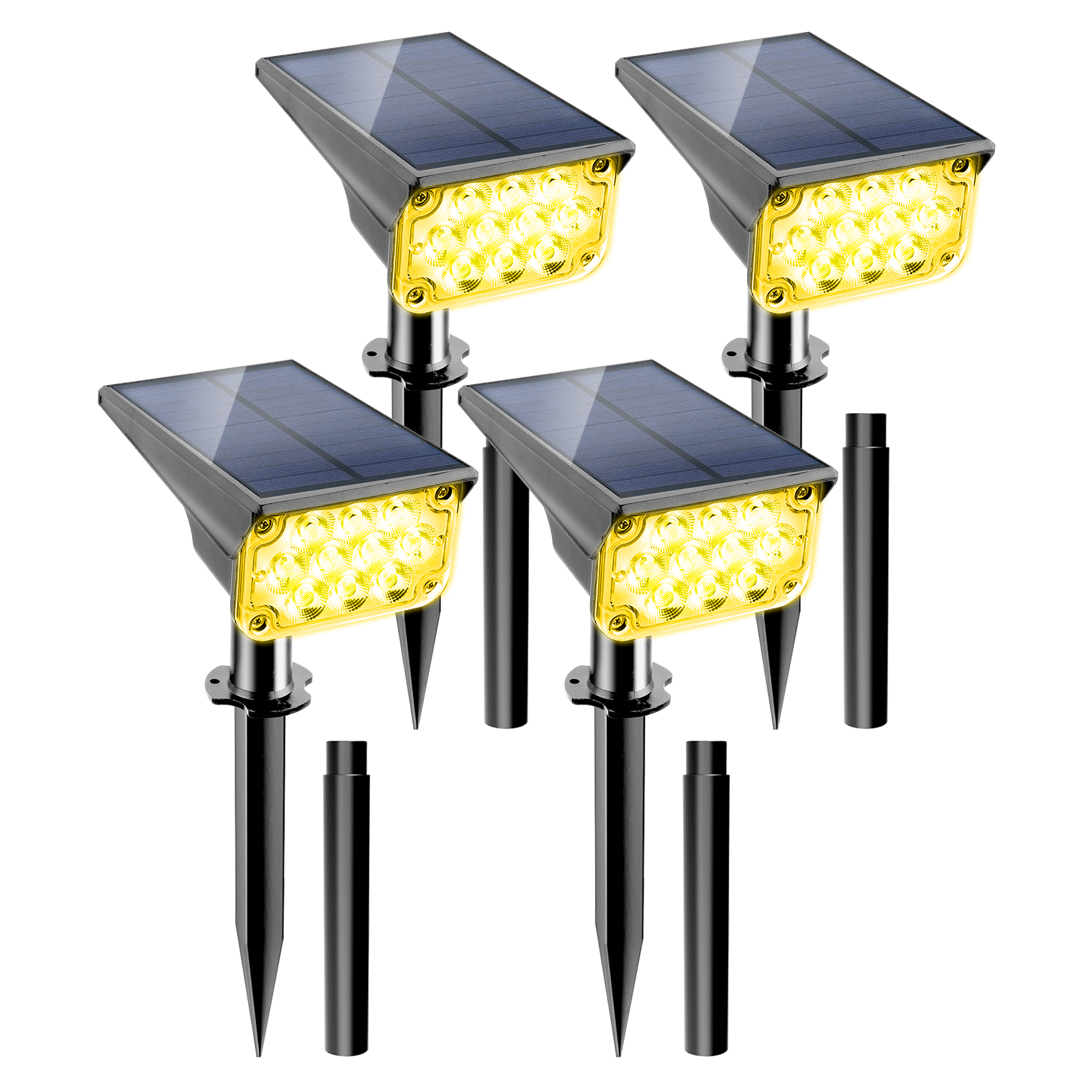 TSUN 1pc lumière solaire extérieure 3000K/6000k/RGB lumière de jardin solaire IP65 projecteur solaire pour paysage chemin applique murale solaire