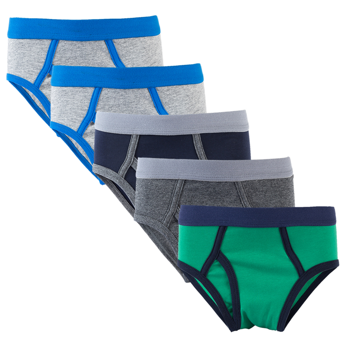 Calzoncillos de color sólido para niños Ropa interior 5 piezas