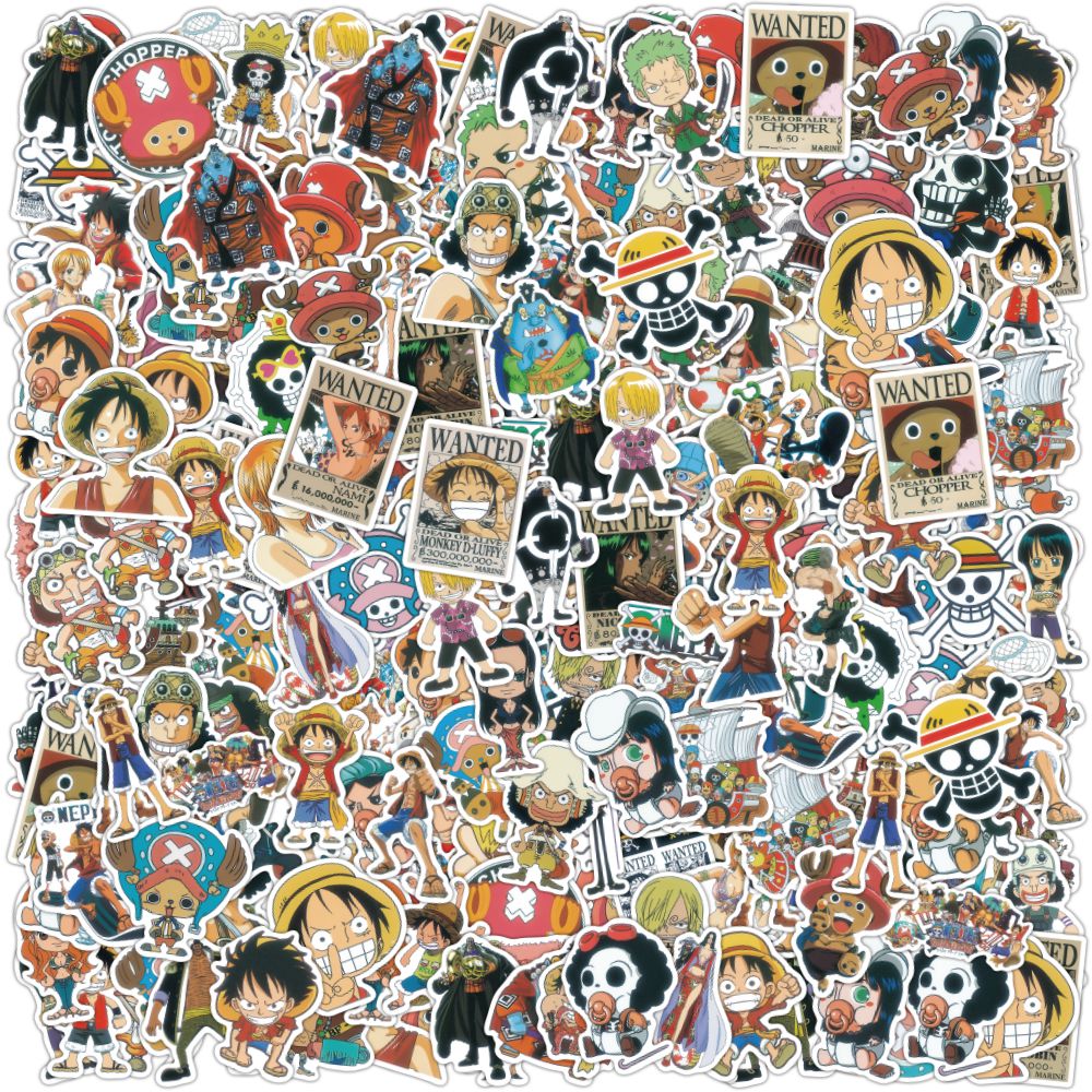 50 個アニメルフィワンピースステッカーラップトップノートブックスケートボードギタースーツケース防水ステッカーデカール子供のおもちゃ