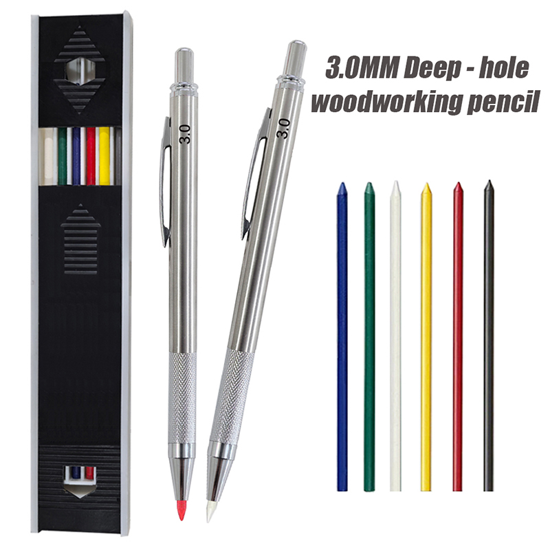 3.0 มม.ชุดดินสอโลหะดินสอสี Erasable ดินสอการเขียนเครื่องมือช่างไม้ MARKER ดินสอ