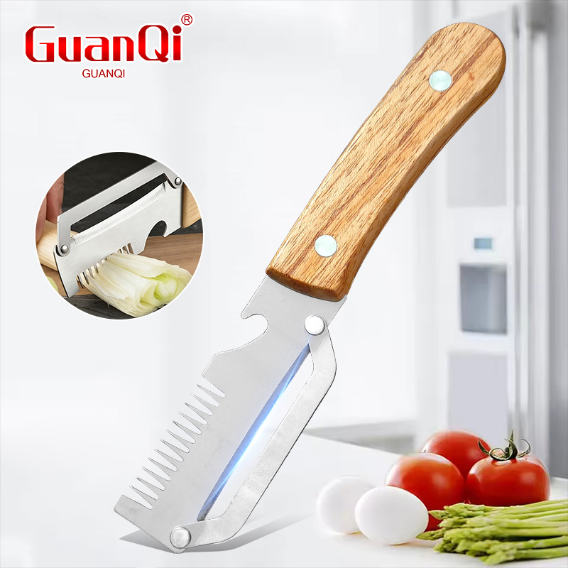 Multi-functional Peeler Stainless Steel Wood Handle Vegetable Peeler Potato Peeler Carrot Grater Fruit Tools Kitchen Accessories